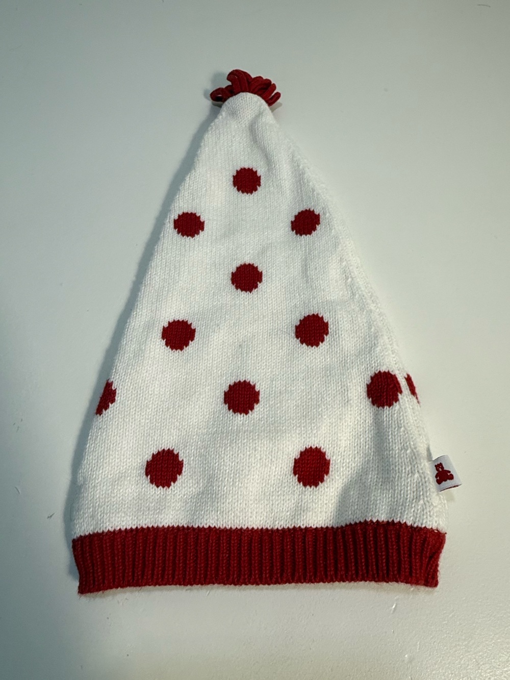 Baby Gap White Red Polka Dot Stocking Beanie – 3–6M